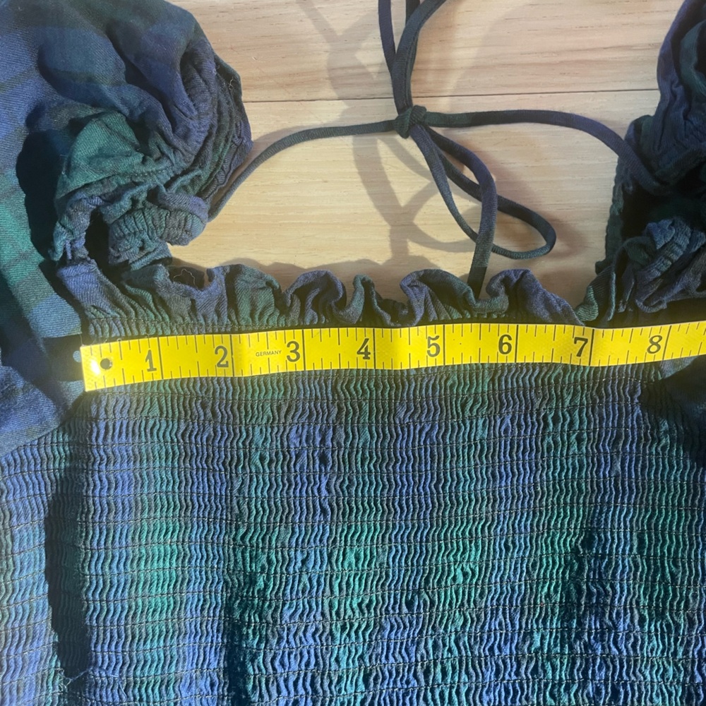 Hill House Home Long Sleeved Nap Dress - navy and green plaid - Picture 7 of 10